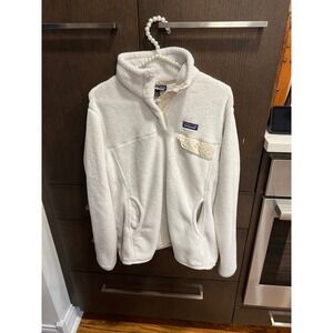 Patagonia Re-Tool Snap-T Polartec Fleece Pullover Ivory Women's‎ large